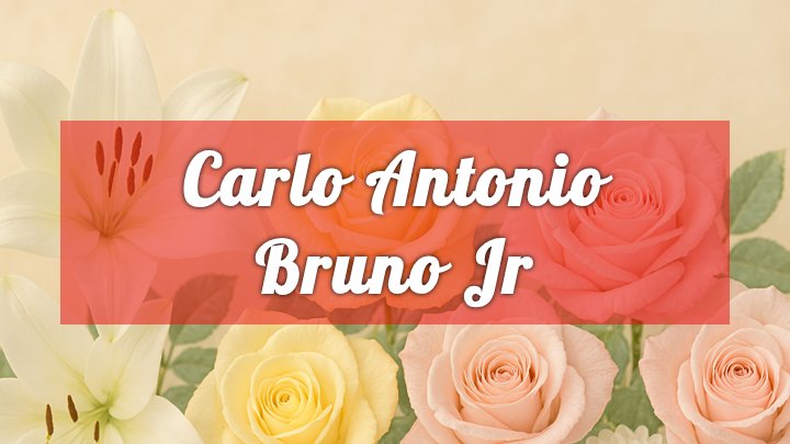 Carlo Antonio Bruno Jr., Troy, NY