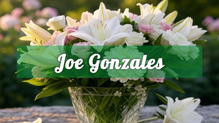 Joe Gonzales, Bear Branch, TX